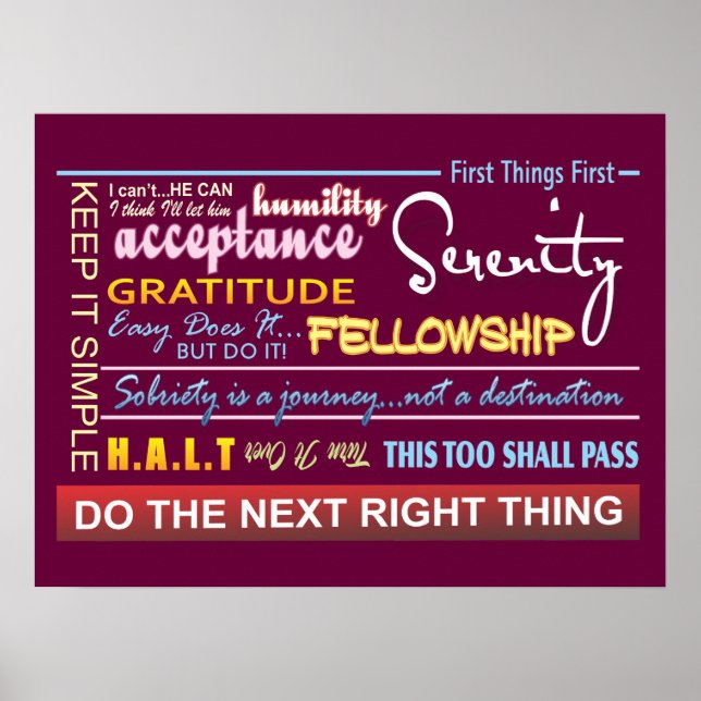 Affiche slogans de rétablissement 17 (Devant)