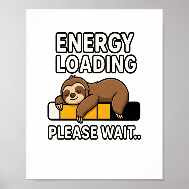 Affiche Sloth Économiser l'humeur (Devant)