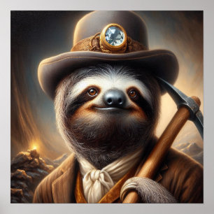 Affiche Sloth Gold Miner