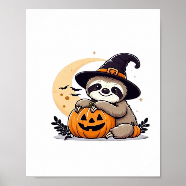 Affiche Sloth Halloween Motif Cute Classic T-Shirt (Devant)