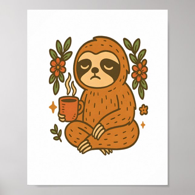 Affiche Sloth Jouer de la guitare (Devant)