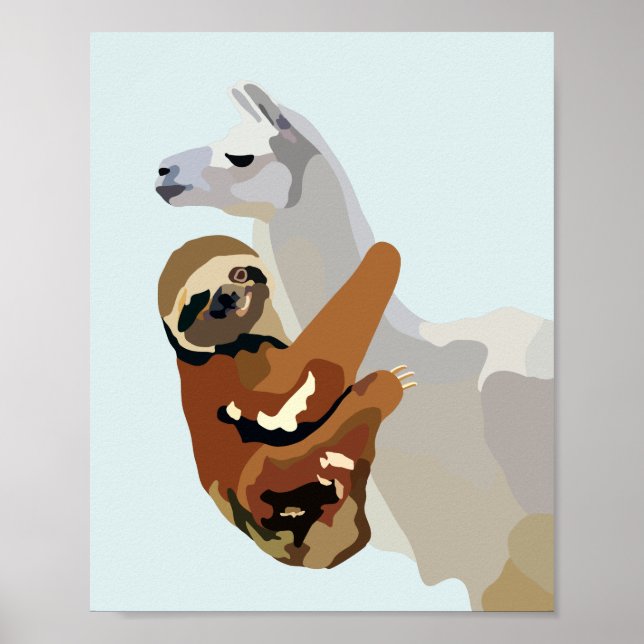 Affiche Sloth Llama (Devant)
