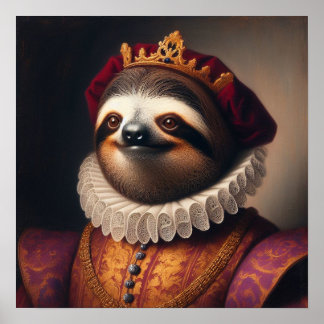 Affiche Sloth Renaissance King