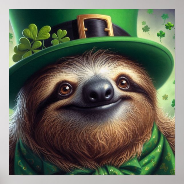 Affiche Sloth St Paddys Day (Devant)