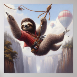 Affiche Sloth Ziplining