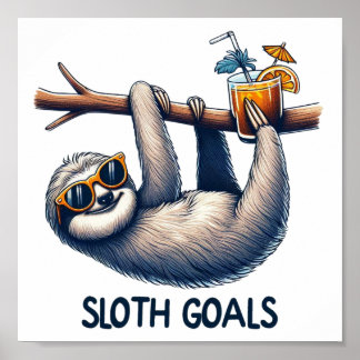 Affiche Sloths Objectifs Téléchargement numérique - Parfai