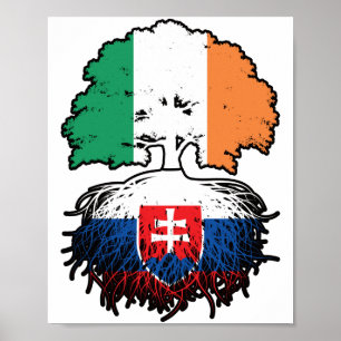 Affiche Slovaquie Slovaquie Irlande irlandaise drapeau des