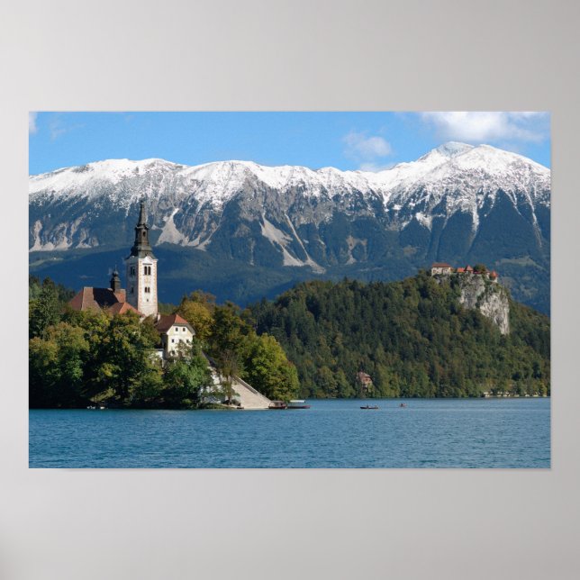 Affiche Slovénie, Bled, lac de Bled, île de Bled, Bled 2 (Devant)