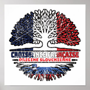 Affiche Slovénie slovène français France Racines de l'arb