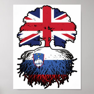 Affiche Slovénie Slovénie Royaume-Uni Royaume-Uni