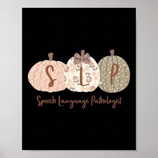 Affiche Slp Citrouille Discours Langue Pathologiste Automn (Devant)
