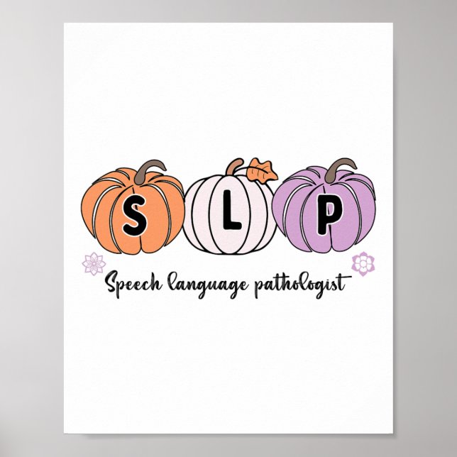 Affiche Slp Citrouille Discours Langue Pathologiste Grade  (Devant)