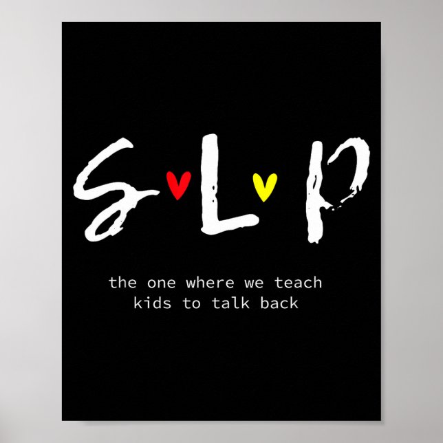 Affiche Slp Teacher Shirts Speech Language Pathologist Gif (Devant)