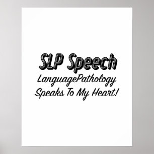Affiche SLP Voix Langue Pathologie Discours Cadeaux