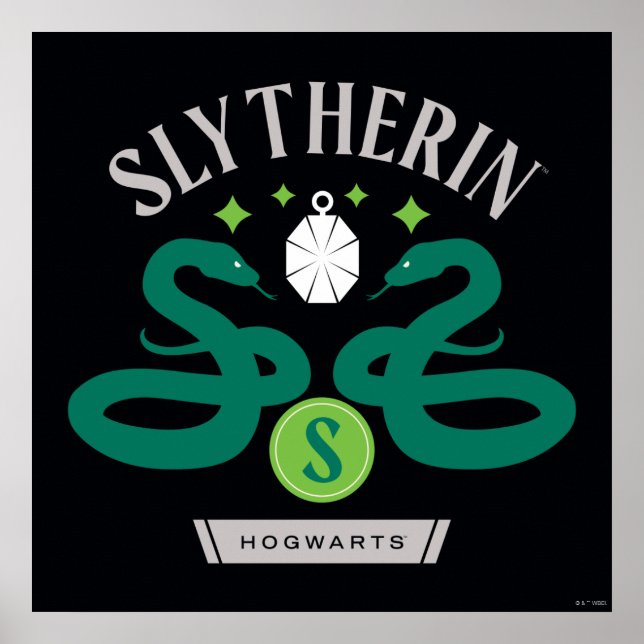 Affiche SLYTHERIN™ House Double Snake Locket Graphique (Devant)