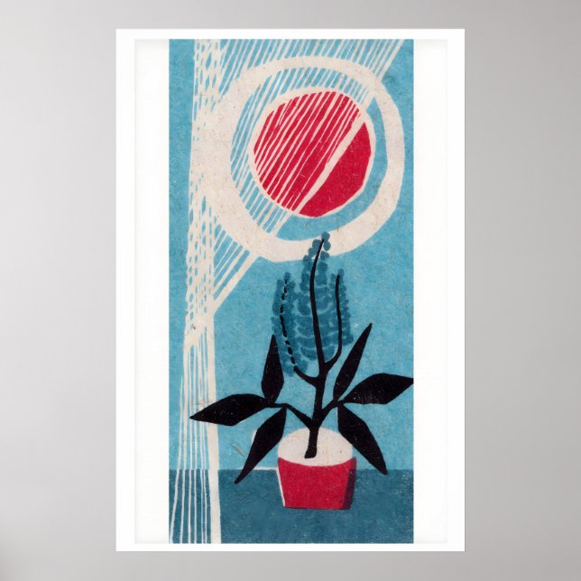 Affiche Small Houseplant in Sun - Matchbox Print (Devant)