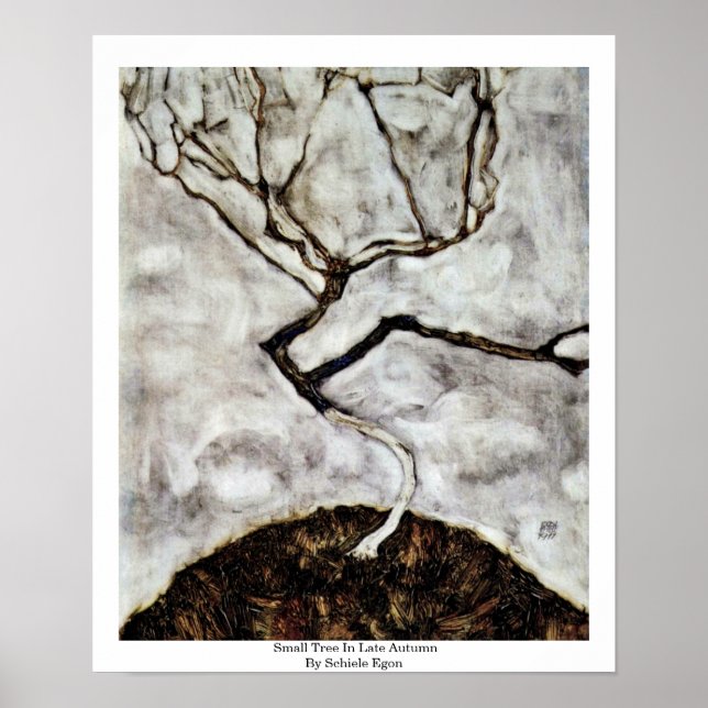Affiche Small Tree In Late Autumn By Schiele Egon (Devant)