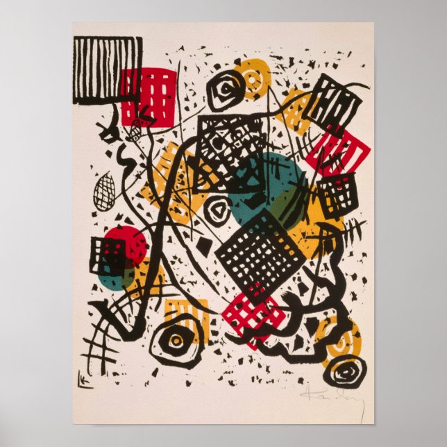 Affiche Small Worlds V, 1922 par Wassily Kandinsky (Devant)