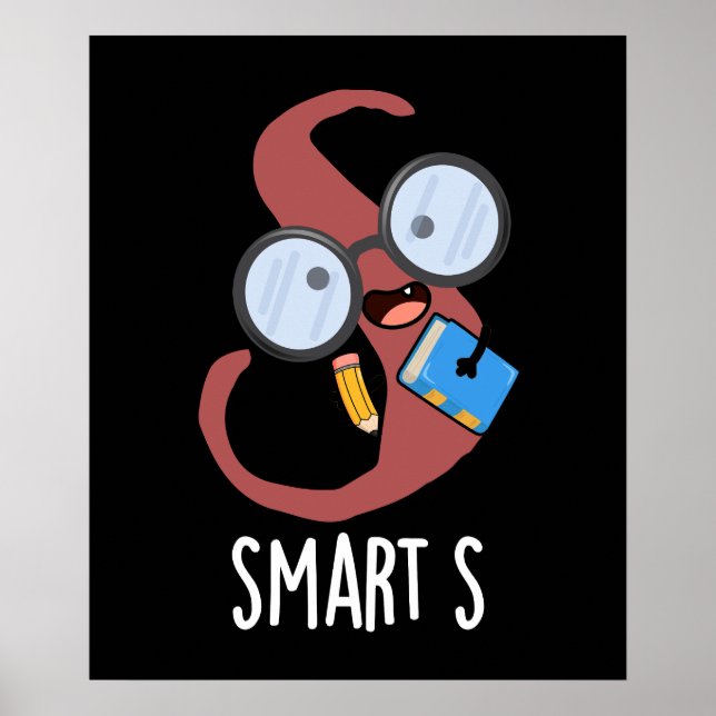 Affiche Smart S Funny Alphabet Pun Dark BG (Devant)