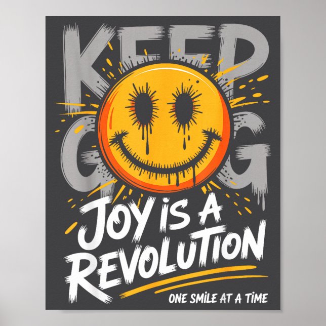 Affiche Smile Face Optimism Good Energy Mental Health Awar (Devant)