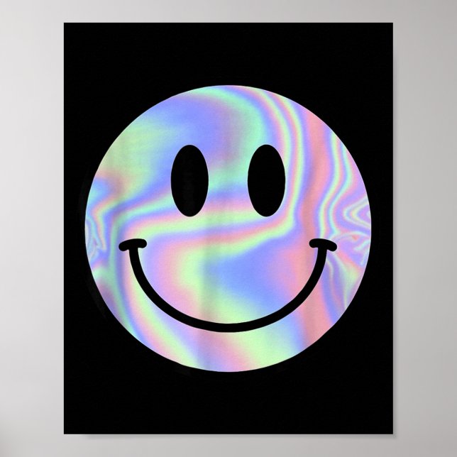 Affiche Smile Face Shirt Happy Smiling Face Rave Edm Music (Devant)