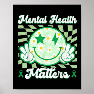 Affiche Smile Happy Face Cute Fleur Santé Mentale S Consci