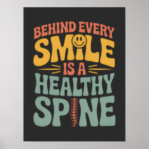 Affiche Smile Healthy Spine Chiropractor Conception de dev
