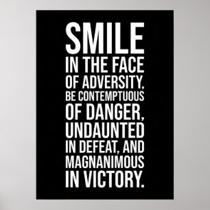 Affiche Smile In The Face Of Adversity - Motivational