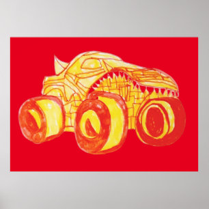 Affiche Smile Monster Truck Rally Anniversaire