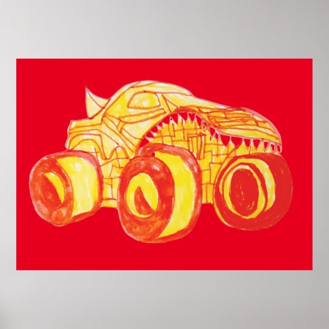 Affiche Smile Monster Truck Rally Anniversaire (Devant)