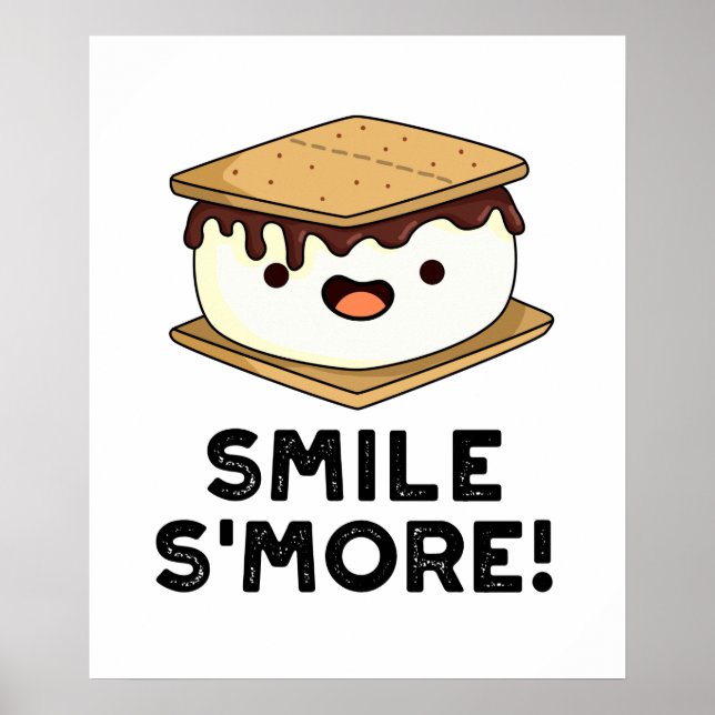 Affiche Smile Smore Funny Sweet Food Pun (Devant)