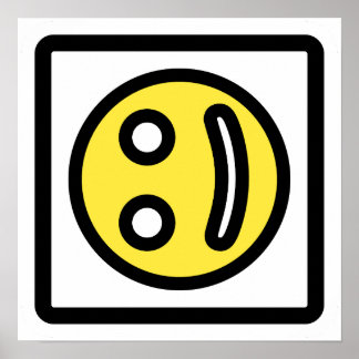 Affiche Smile That’s Not Quite Right – Artistic Face Print