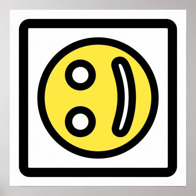 Affiche Smile That’s Not Quite Right – Artistic Face Print (Devant)