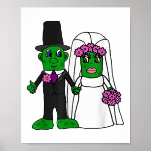 Affiche Smiletodaytees Funny Pickle Mariée Et Groom Weddin