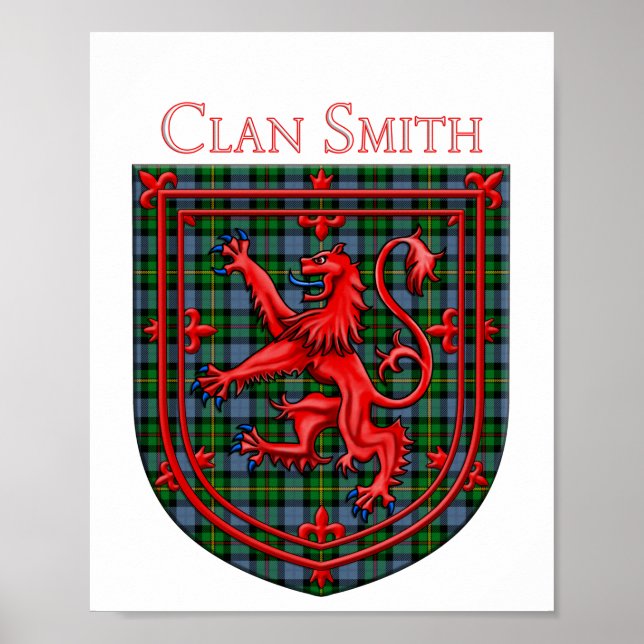 Affiche Smith Tartan Scottish Plaid Lion Rampant (Devant)
