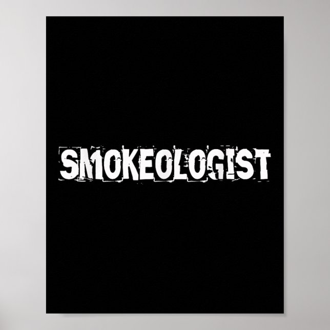 Affiche Smokeologist Funny Grilling Pitmaster Bbq (Devant)