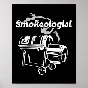 Affiche Smokeologist - Pitmaster Bbq Smoker Grilling