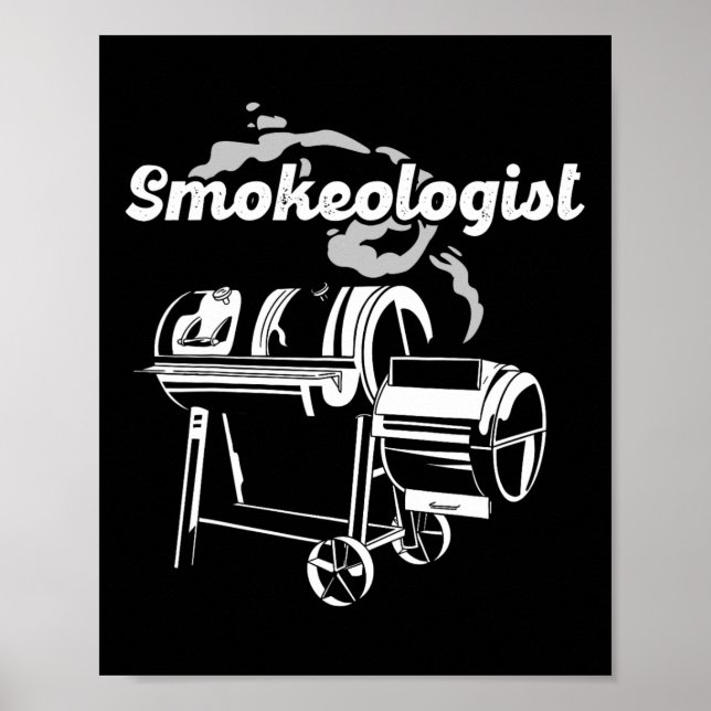 Affiche Smokeologist - Pitmaster Bbq Smoker Grilling (Devant)