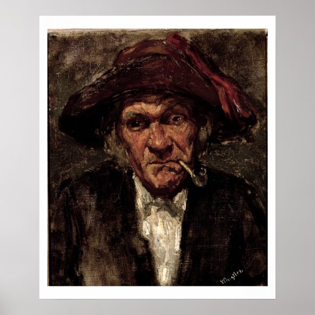Affiche Smoking a pipe, c.1859 (Devant)