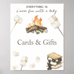 Affiche S'more Bonfire Baby showers Cartes et cadeaux