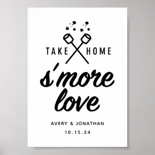 Affiche S'more Love 5x7 Symbole de mariage préféré