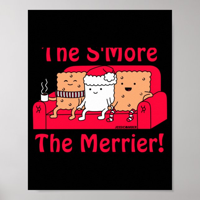Affiche Smore Merrier Cute Kids Cartoon Christmas  (Devant)