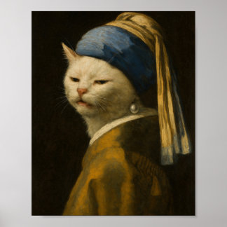 Affiche Smudge Cat, Pearl Earring
