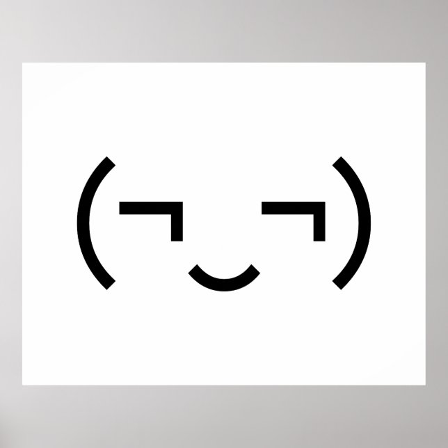 Affiche Smug Emoticon (‿MD) Kaomoji japonais (Devant)