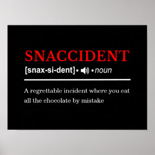 Affiche Snaccident - Définition de dictionnaire personnali