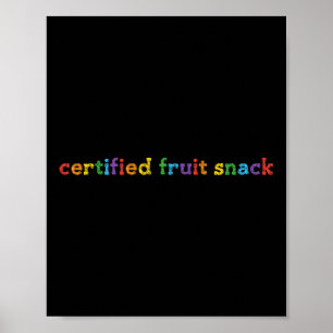Affiche Snack de fruits certifié Mois de la fierté gay LGB