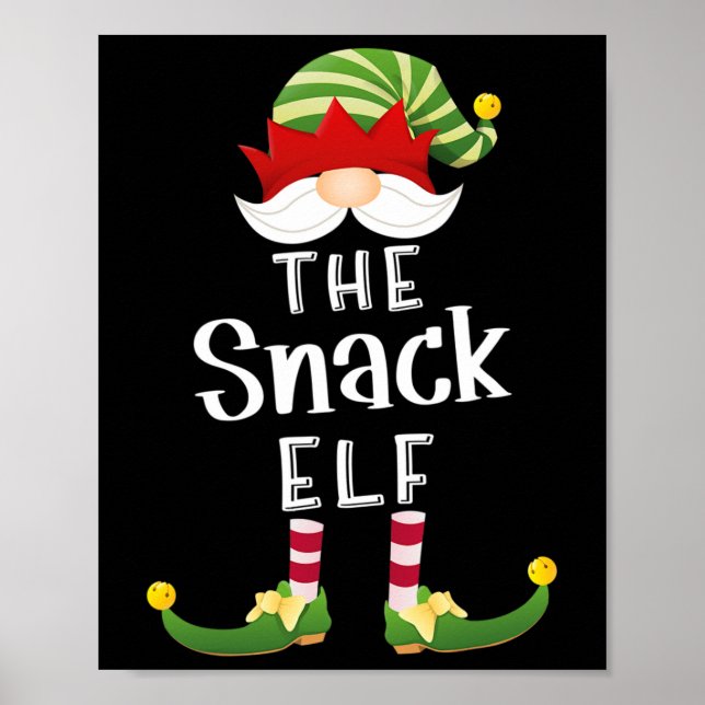 Affiche Snack Elf Group Noël Funny Pajama Party (Devant)