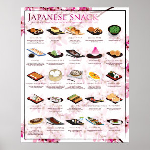 AFFICHE SNACK POSTER, 16X20, ARRIÈRE - PLAN SAKURA