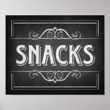 SNACK Style Chalk Signe Imprimer
