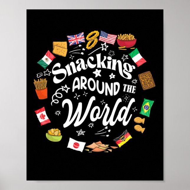 Affiche Snacking Autour Du Monde Vacances Snacking Showca (Devant)